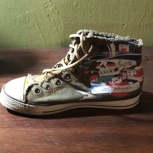 Ed Hardy high top sneakers